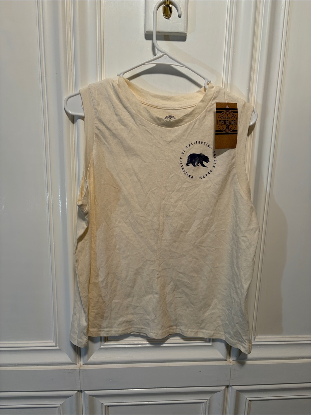 Rivalry Threads Cream University of California Tank with Bear Logo